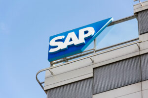 SAP company signage on rooftop